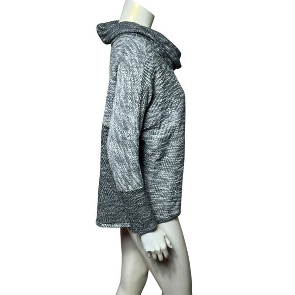 Calvin Klein Performance Marled Cowl Neck Sweater | Asymmetrical Overlap Front - Picture 5 of 8